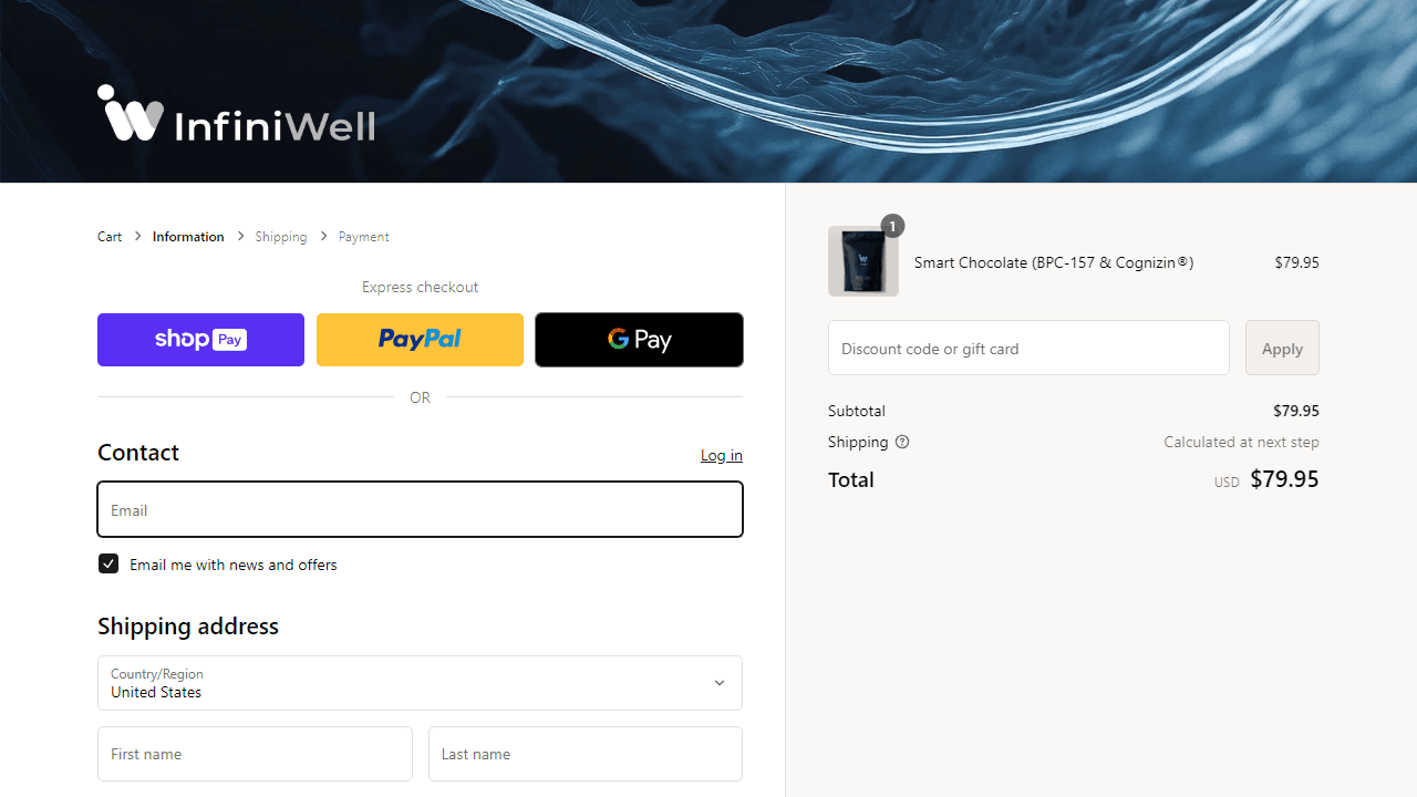 How to apply InfiniWell coupon code